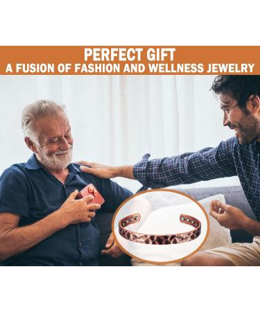 Copper Magnetic Therapy Bracelet for Men | Relieve Arthritis & Carpal Tunnel Pain - Buy Online on GoSupps.com