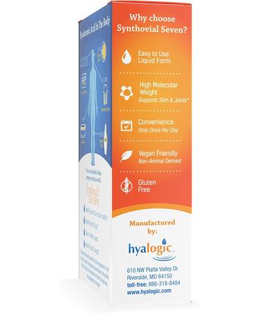 Hyalogic Synthovial Seven Hyaluronic Acid Liquid - HA Support - Vegan - 1 oz - Buy Online on GoSupps.com
