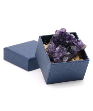 Nvzi Amethyst Crystal Cristal Stone Raw Crystal Cluster Protection Crystals Amethyst Geode Crystals Healing Crystals Purple Crystal Amethyst Gifts (About 50G) 6CM*6CM*4CM