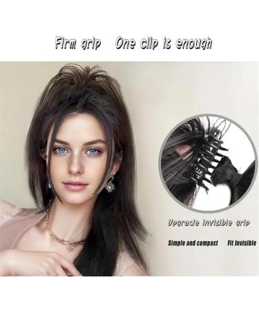 Ponytail Extension Ponytail Hair Extension Short Messy Fluffy Ponytail Hairpiece For Women Natural Tail With Claw Clip Straight Synthetic Claw Clip Ponytail Hair Extension(Dark Brown) 12INCHES Dark Brown - Buy Online on GoSupps.com