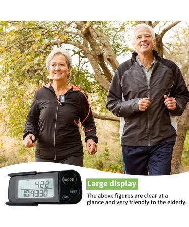 Buy Aoreun Portable 3D Pedometer - Clip-On No App Needed 30 Days Memory for Accurate Step Tracking - Buy Online on GoSupps.com