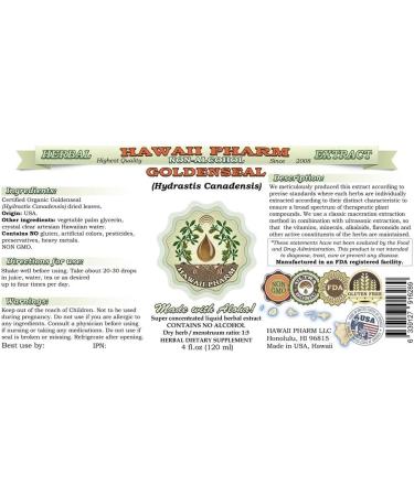 Organic Goldenseal Alcohol-Free Liquid Extract - 2 oz - Natural Herbal Supplement - Buy Online on GoSupps.com