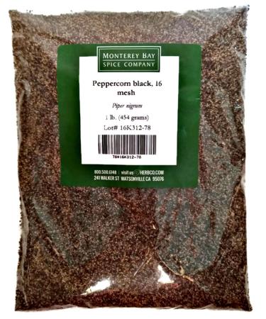 Monterey Bay Peppercorn Black - 16 Mesh - 1 Pound 1 Pound (Pack of 1)