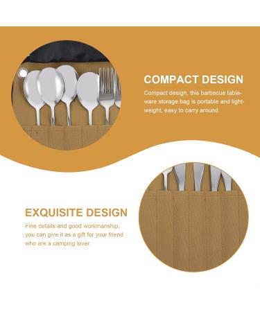 BESPORTBLE Portable Bbq Camping Silverware Kit Cutlery Organizer Picnic Utensil with Bag Spoon Fork Chopstick Set for Hiking Travel Home Silver Serving Utensils Stainless Steel - Buy Online on GoSupps.com