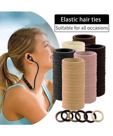 100pcs Seamless Hair Ties for Thick Hair - Elastic Ponytail Holders for Women and Girls - Buy Online on GoSupps.com