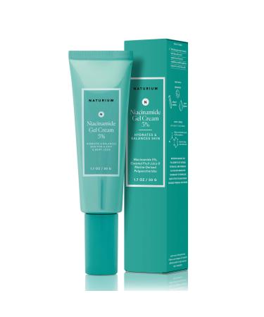 Naturium Niacinamide Gel Cream 5% Face Moisturizer & Hydrating Skin Care for Healthier-Looking Dewy Skin 1.7 oz