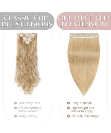Buy SEGO Real Hair Clip-in Extensions - Thick Medium Blonde #24 - 18 (45cm) - 90g Human Hair Weft for International Shipping - Buy Online on GoSupps.com