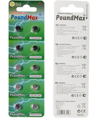 Buy AG3 LR41 Batteries 1.5V Alkaline Button Cell - 10 Count | Durable & Long-Lasting | Fast International Shipping - Buy Online on GoSupps.com