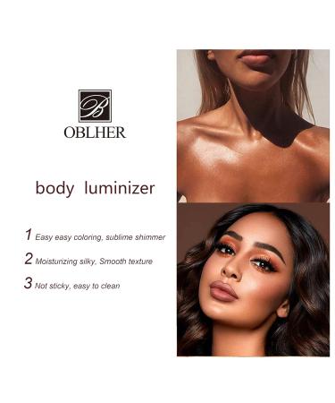 OBLHER B Sun Goes Down Bronzer Lightweight Bronzer Powder Shimmer Bronzing Powder Retouching Facial Contours Bronzer Fine Lightweight Bronzer Powder Makeup Waterproof and Sweatproof 2.7oz E9503-02 face-bronzers 2 - Buy Online on GoSupps.com
