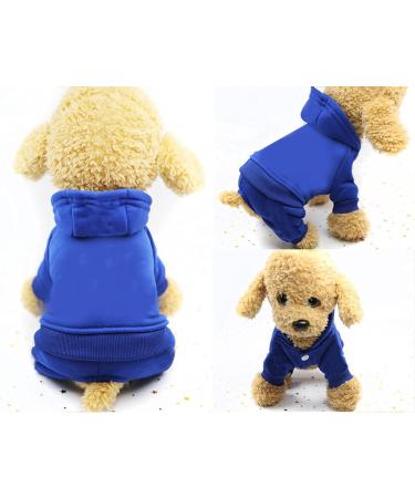 Lifewheel Dog Jacket & Sweater - Warm Winter Coat for Small Dogs & Cats | Stylish Blue Hooded Pet Costume - Buy Online on GoSupps.com