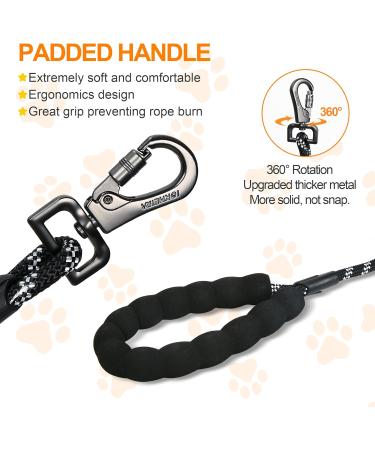 Reflective Dog Track Line - 15m Training Leash for All Sizes Comfort Hand Loop & 360 Carabiner - Durable Black 5m Option - Buy Online on GoSupps.com