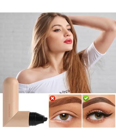 DAWRIS Eyeliner Stamps 2 Pack Black and Brown Double Head Eyeliner Stamp Set Mudge Long Lasting Formula Quick Drying Ink Black Color Ideal for Parties Travel Workdays Weddings - Buy Online on GoSupps.com
