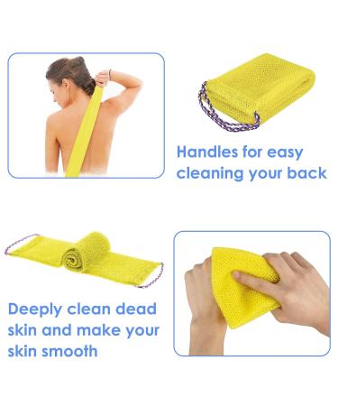 Linkidea 4 Pack African Exfoliating Net Back Scrubber Shower Towel Set - Buy Online on GoSupps.com