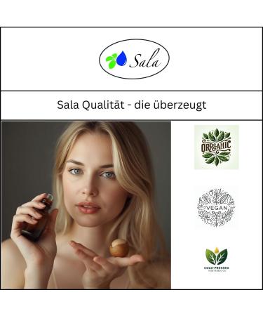  SALA Sala Organic Cold Pressed Jojoba Oil Glass Bottle 250ml - Buy Online on GoSupps.com