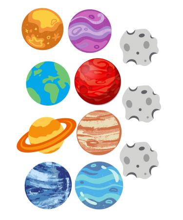 Solar system Space Cake topper Cake decorations A4 Sheet Wafer/Icing UNCUT (icing paper)