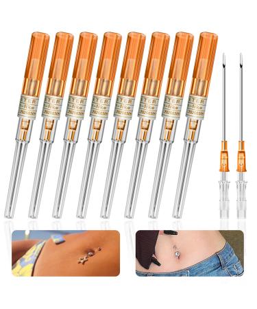 Ear Nose Piercing Needles - Anghie 10pcs 14G Catheter Piercing Needles IV Catheter Needles Ear Nose Piercing Needles for IV Start Kits Body Piercing Tattoo Tools Piercing Supplies (14G)