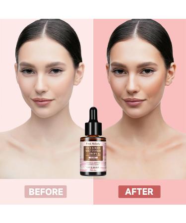 Face Tanning Drops - 14 Day Long Lasting Self Tanner with Natural Organic Ingredients | Quick Tan Drops for Face & Body - Buy Online on GoSupps.com