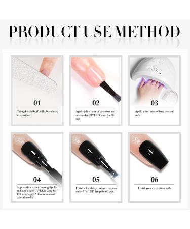 Double Rhythm 2 Pcs 15ml UV Gel Polish Set - Pure White & Black Nail Art Kit for Salon & DIY - Buy Online on GoSupps.com