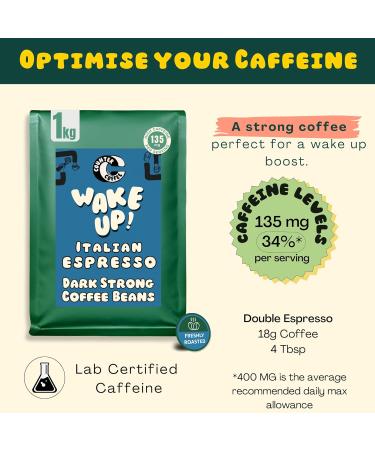 Counter Coffee | Italian Espresso Coffee Beans 1KG Dark Roast Strong Flavour Whole Coffee Beans  - Buy Online on GoSupps.com