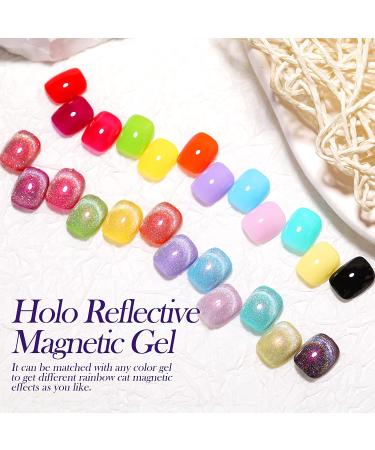 Born Pretty 9D Cat Magnetic Gel Polish - Holographic Rainbow Reflective Nail Art | 7ML - Buy Online on GoSupps.com