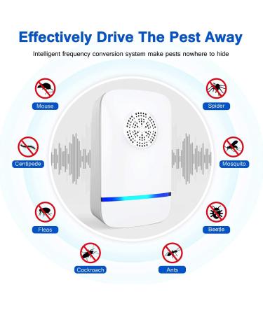 6 Pack Ultrasonic Pest Repeller - Electronic Indoor Repellent for Mosquito, Mice, Roach, Spider & Insects - Buy Online on GoSupps.com