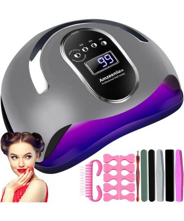 Amzeeniu 168W Nail Dryer Lamp - Professional UV LED with Infrared Sensor & 4 Timer Settings for Gel Nails - Ideal for Home & Salon Use - Buy Online on GoSupps.com