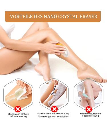Nano Hair Remover | Pain-Free Crystal Hair Remover for Men & Women | Reusable & Eco-Friendly Body Hair Removal Tool (Gold) - Buy Online on GoSupps.com