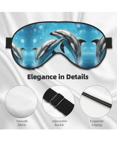SSIMOO Dolphins in Love Eye Mask | Ultra-Soft Light-Blocking Sleep Mask for Comfort & Restful Sleep - International Shipping Available - Buy Online on GoSupps.com