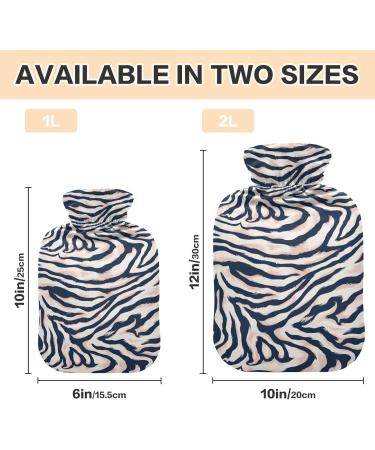 Warbutel 2L Heat Bottle with Plush Cover - Ideal for Winter Sports & Pain Relief (Zebra Pattern) - Buy Online on GoSupps.com