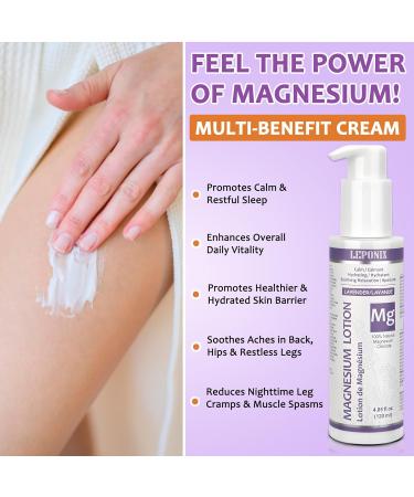 Magnesium Lotion for Sleep & Muscle Recovery - Soothing Topical Magnesium Lotion for Leg Cramps Joint Comfort Pain Relief - Relaxing Magnesium Body Butter for Men Women Kids (120ml Lavender) Lavender 1 4 Fl Oz (Pack of 1) - Buy Online on GoSupps.com