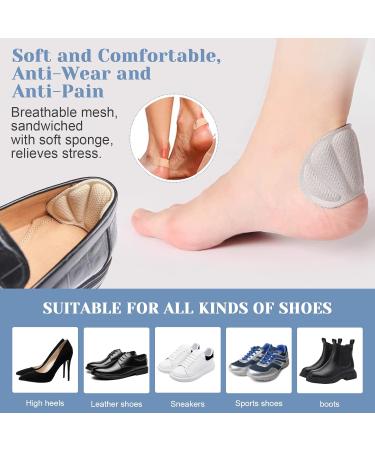 6-Piece Premium Heel Cushion Inserts | Heel Protection Pads for Men | Boot Shoe Filler & Protector - Gray Black Skin Colors - Buy Online on GoSupps.com