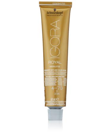 Schwarzkopf IR Absolutes 4-70 60ml 4-70 Medium Brown Copper Natural 60 ml (Pack of 1)
