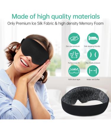 100% Blackout Sleep Mask 3D Eye Mask - Soft Adjustable & Lightweight | Perfect for Travel & Home - 2 Pack for Men & Women - Buy Online on GoSupps.com