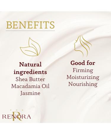 Renora Body Butter Moisturising Body Cream with Hyaluronic Acid and Vitamins | Supreme Delight | Moisturising Firming and Nourishing Jasmine Scent Vitamins E+C+F and Urea | Smooth Texture | 200 ml - Buy Online on GoSupps.com