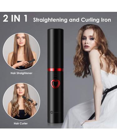 JMFONE Cordless Portable Hair Straightener - Mini 2 in 1 Flat Iron & Curler USB-C Rechargeable Quick Heat Travel Size for Thin Hair - Buy Internationally - Buy Online on GoSupps.com