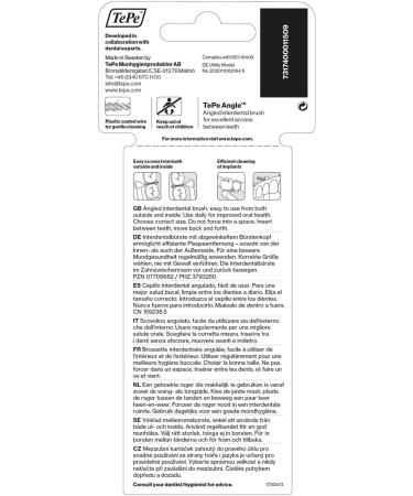 TEPE Angle Interdental Brushes - 6 Pack Set (2 Pack) | Effective Oral Care for Healthy Teeth | International Shipping Available - Buy Online on GoSupps.com