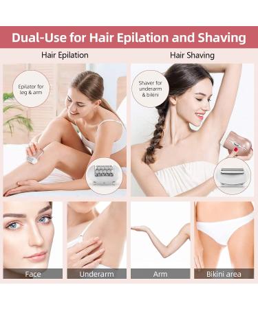 Rechargeable Cordless Epilator for Women - Rose Gold Hair Removal Device for Face, Arms, Legs, and Underarms - Buy Online on GoSupps.com