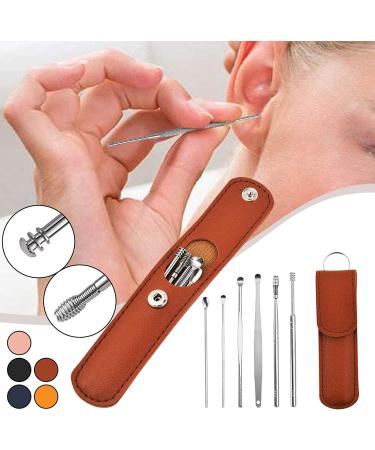 GONEBIN Stainless Steel Spring Earwax Removal Kit - Black | Innovative Spiral Design Tool Set - Buy Online on GoSupps.com