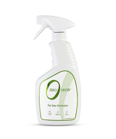 Zero Odor - Pet Odor Eliminator - Permanently Eliminate Air & Surface Odors  Patented Molecular Technology Best For Carpet, Furniture, Pet Beds - Smell Great Again (Over 400 Sprays Per Bottle)