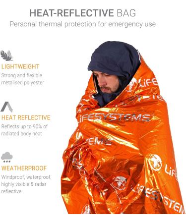 Shop Lifesystems Emergency Heat Bag - Silver Foil Survival Gear for Hiking & Mountaineering | International Shipping Available - Buy Online on GoSupps.com