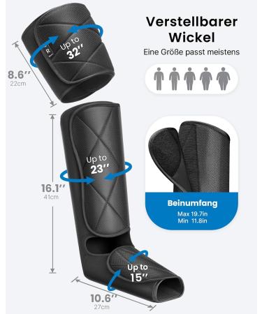 Renpho Leg Massage Device - Pain Relief Air Compression for Feet Calves & Thighs | 6 Modes & 4 Intensities | Perfect Gift for Mom & Dad - Buy Online on GoSupps.com
