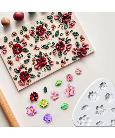 3Pcs Flower Clay Molds - Rose, Daisy, Sunflower Silicone Molds for Polymer Clay Jewelry Making - Buy Online on GoSupps.com