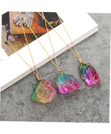 OFFSCH Womens Necklaces Chakra Healing Charm Necklace Women Stone Necklace Pendant Miss Natural Stone - Buy Online on GoSupps.com