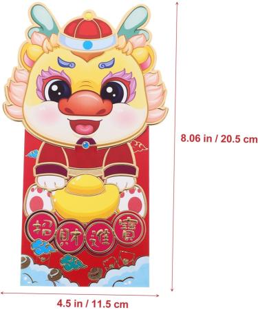 HOMSFOU 6pcs Red Envelopes 2023 Chinese Money Envelope Chinese Money Envelopes Envelope Chinese New Year Gift Money Envelopes Lunar Year Hong Bao Red Luck Money Bag China Paper Storage - Buy Online on GoSupps.com