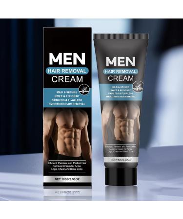  JINGLING JINGLING Men's Body Hair Removal Cream - 100ml - Hair Removal Cream for Arms - For Friends Fathers Bodybuilders Swimmers Busy Professionals - Chest - Back - Buy Online on GoSupps.com