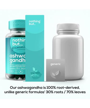 Organic Ashwagandha Root Gummies - Stress Relief, Immune Support, Better Sleep - 60 Vegan, Gluten Free, Non-GMO - Buy Online on GoSupps.com