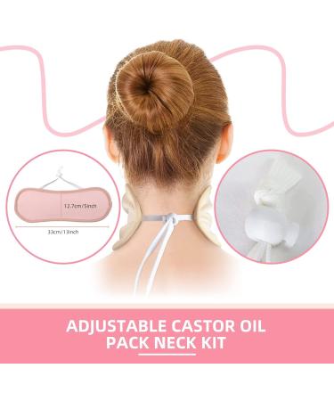 SHCHME 2 PCS Castor Oil Pack Reusable Castor Oil Pack Wrap Kit Organic Castor Oil Pack for Liver Detox with Storage Bag for Aid Sleep Digestive Constipation (Oil Not Included) (Pink) - Buy Online on GoSupps.com