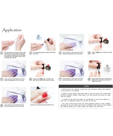 Canada HMD Soak Off UV LED High shine gel nail polish Color #046 fast cure 8ml Pure Black color. - Buy Online on GoSupps.com