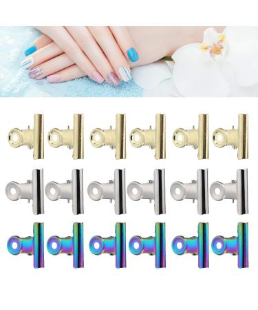 18-Piece Stainless Steel Nail Extension Tweezers Set | Nail Art Tools & Accessories for Manicure - Buy Online on GoSupps.com