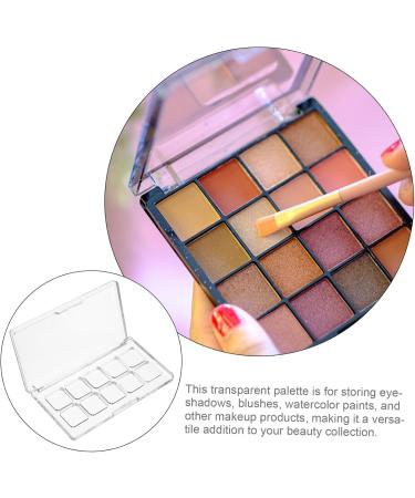 PLAFOPE Transparent Refillable Eyeshadow Palette with Secure Closure Multifunctional Makeup Organizer for Eyeshadow Lipstick Blush Contour Suitable for DIY Creations - Buy Online on GoSupps.com